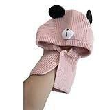 Children Knit Hat Bear Ear Balaclava Casual Hat For Holiday Christmas Funny Balaclava Hat Thermal For Kids Knitted Hat Y2k