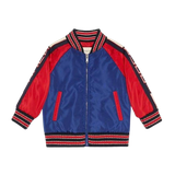 Gucci Kid's Red and Blue Bomber Jacket Size 3 Years