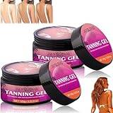 Sunbed Tanning Accelerator, 100g Sunbed Tanning Cream, Effective in Sun-Beds & Outdoor Sun, Intensive Tanning Gel with Fruit Aroma, Achieve Natural Tan, Tanning Accelerator Cream for Sunbeds (2pc)