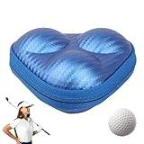 Golf Ball Bag Pouch,Portable Leather Golf Ball Storage Bag - Hard Box, Lightweight Ping Pong Ball Bag, Golf Accessories, Zippered Golf Pouch for Golfer