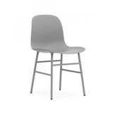 Normann Copenhagen Form chair - metal legs - Steel, Grey Designer Furniture From Holloways Of Ludlow