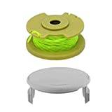 Trimmer Spool,Trimmer Spool and Line Cap Covers 11ft Replacement Trimmer Coil Compatible with Ryobi One Plus Ac80rl3 18 V 24 V 40 V Ry40204 Ry40220 Zrp2080 Style4