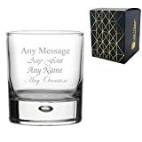 Personalised Engraved Bubble Whiskey Tumbler Glass, Personalise with A Message for Any Occasion, Stylize with a Variety of Fonts, Gift Box Included, Laser Engraved, Birthday Wedding Usher Gift