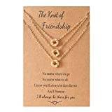 Women St Patrck Day Necklaces C001 Fashion Jewelry Knot Friendship Necklace With Card And Letter Brass Chain Best Friend Necklace Set Ring Holder Necklace (Gold, One Size)