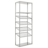 Piermount Metal Furniture Silver Bar Shelf Unit