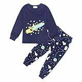 SRTUMEY Toddler Boy's Long Sleeved Transport Cartoon Pantsuit for 4 to 7 Years 3 Month Boys Clothes Dark Blue, 7 Years