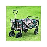 Z-SEAT Shopping Cart Folding Shopping Cart with 4-Wheeled Portable Shopping Trolley Push Rod Luggage Cart for Shopping, Picnic, Home Storage Grocery Cart