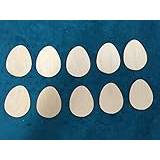 Derwent Laser Crafts Pack of 10 Wooden Easter Eggs - Ready to Paint and Decorate (15cm)