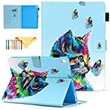Uliking New iPad 8th Generation Case, iPad 10.2 2020/2019 Case, Soft TPU Back Case, Protective PU Leather Case, Auto Sleep/Wake iPad Cover Smart Case for Apple iPad 7th/8th Gen, Cat Butterfly