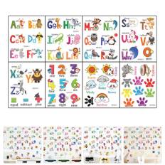 26 alphabet & number stickers - colorful weather & animal decals