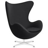 Fritz Hansen (Lightyears) Egg Chair - Color: Grey - 3316 Christianshavn Dark Grey - 1174 Aluminum