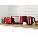 Red Kensington Jug Kettle, Toaster & Microwave Set