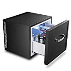 AMZOPDGS Beverage Mini Fridge/Drawer Refrigerator, Electric Cooler Compact Freezer,36 Db, 5 To 8 °C, LED Lamp, Stainless Steel Door-Suitable for Living Room Office Beer Mini Bar Drinks, 42 L