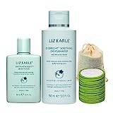 Liz Earle Instant Boost Skin Tonic 50ml, Eyebright Soothing Eye Cleanser with Micellar Water 150ml bundled with Reusable Bamboo Cotton Wipes 10Pcs - Eye Cleansing Bundle by Deluxio Gifts