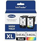 Ink Trader 545 and 546 XL Replacement for Canon 545 546 Ink Cartridges 545XL 546XL PG-545XL CL-546XL PIXMA TS3355 TS3350 TS3150 MG3050 MG2550S MG2950 TR4550 TR4551 TR4650 MX495