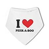 I Love Peek-a-Boo Heart - Baby Bandana Bib