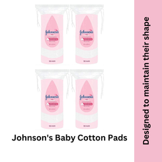 Johnson's baby cotton pads - pack of 4 uk stock