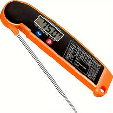 1pc Digital Thermometer, Accurate Digital Meat Thermometer For Kitchen And Bbq Grill - Monitor Temperature With Ease - Orange