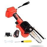 NOALED Cordlesss Chainsaw With Battery, Electric Chainsaw Cordless Mini,Handheld Mini Chainsaw 4Inch 36V,For Tree Branch Wood Cutting