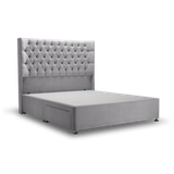 Didsbury Bed - Double: W135 L190 H137 (cm) / Cloud Grey / No Storage