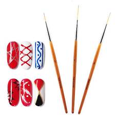 3x nail art drawing line brush painting pen nail dotting tool set llv