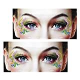Sharplace Eye Shadow Stickers Eyeliner Decals Festival Party Sticker Face Eye Makeup Stickers for Stage Performance Masquerade Party Eye Body Makeup, Style E