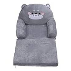 Kids Sofa Cartoon Gray Dog Style Foldable Wide Handle Soft Breathable Toddler Chair for Reading Relaxing Sleeping Made Of Sponge And Cloth It Is Very Soft And Loved By Children (LIZEALUCKY9tsAi-11)