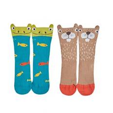 Frugi Kids The National Trust Character 2 Pack Socks (Size 27 | 28 | 29 | 30, Multicoloured)