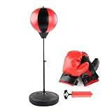 Height Adjustable Kids Boxing Bag Set Freestanding Base Punching Ball With Spring Loaded Kids Boxing Equipment Freestanding Boxing Set Kids Boxing Equipment