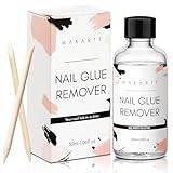 Makartt Nail Glue Remover for Press on Nails, 30ml Professional Nail Tips Artificial Nail Acrylic Fake Nail Adhesive False Nail Remover without Acetone