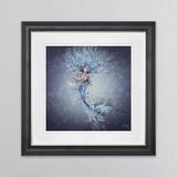 MERAKI Mermaid 1 Framed Wall Art - 90CM X 90CM - GREY VEGAS FRAME Size