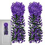 Cipliko Wall Artificial Violet Flowers - Violet Vine Wall Flower Basket Garland Flowers,Non-Fading Delicate Artificial Violet Flowers String for Garden Home Wall Patio