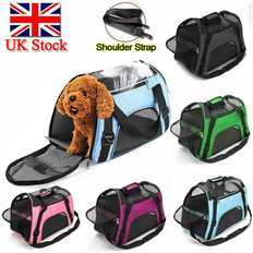 Large pet carrier bag avc portable soft fabric fold dog cat puppy travel bag uk