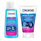 Clearasil Skin Care Bundle for Acne and Blackheads: Clearasil Exfoliating Scrub 125 ml + Toner 200ml + Gel Wash 150 ml