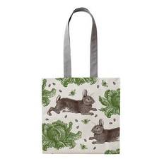 Thornback & peel - 100% cotton tote shopping bag - rabbit & cabbage