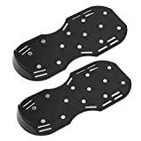 Pasamer Lawn Aerator Shoes Zinc Alloy Buckles Good Strength Garden Walk Lawn Aerator Keep Stability Unique Shape Suitable for Gardens Black