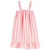 Carter's Striped Woven Nightgown 4-5 Pink/White