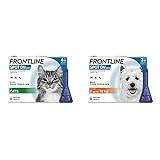 FRONTLINE Spot On Flea & Tick Treatment for Cats - 6 Pipettes & Spot On Flea & Tick Treatment for Small Dogs (2-10 kg) - 3 Pipettes