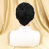 Short Bob 6 Inch black Pixie Cut Wigs Human Hair With Bangs Glueless Wigs Full Machine Made for Daily Use For Black Women