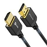 Stouchi Ultra Thin HDMI 2.1 Cable 8K 2M, Hyper Slim HDMI 2.1 Cable, Extremely Flexible 8K HDMI Cable, Supports 10K 8K120 4K120 144 Hz, eARC HDR10 4:4:4 HDCP 2.2&2.3 Dolby Compatible with PS5/Xbox/LG