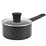 Russell Hobbs RH02839EU7 16cm Non-Stick Saucepan – Induction Pan, Tempered Glass Lid & Steam Vent, High Performance, Easy-Clean, Little/No Oil, Soft-Touch Handle, 5 Year Guarantee, Shield Collection