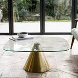 Oscar Square Coffee Table - Gillmore Space - Clear Glass - Large