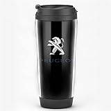 Car Travel Mug,for Peugeot 208 2015 2016 2017 2018 2019 Easy-Clean Leakproof On-The-Go Trave Cups Thermal Mug car Customized Gifts Car Accessories,A