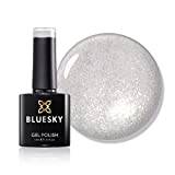 Bluesky Gel Nail Polish, Snow Princess Dc010, White Glitter, Long Lasting, Chip Resistant, 10 ml (Requires Drying Under UV LED Lamp)