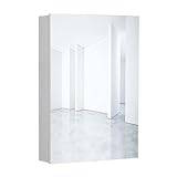 JCSRYD Bathroom Vanity Cabinet Medicine Cabinet with Mirror, Aluminum Alloy Bathroom Mirror Cabinet, Small Mirrored Medicine Cabinets Modern Farmhouse (Color : White B, Size : 50 * 70cm/20 * 28in)