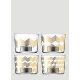 LSA International Set Of Four Chevron Tealight - Candles & Scents Gold One Size