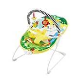 LADIDA Baby Bouncer, Bright and Colourful Safari Theme, Soothing Music and Vibration to Relax and Entertain Baby 695