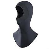 DAZZLEEX Unisex Scuba Diving Cap Elastic Head Protection Design 3MM Neoprene Scuba Fabric Scuba Diving Hood For Snorkeling Kayaking(Black)
