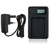 PVolt Plus - Mains Battery Charger for Sony DSC-W100, DSC-W110, DSC-W115, DSC-W120, DSC-W125, DSC-W130, DSC-W150, DSC-W170 Camera - Smart Display for Accurate Battery Charge Status