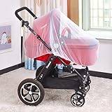Universal Mosquito Net for Pram, Summer Infant Strollers Protection Cover, Portable Mini Insect Net for Bassinets, Cradles Playards, Crib, Pushchair, Buggy, Carrycot (1, White)